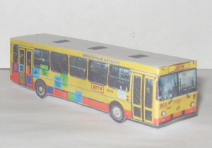 Бумажная модель школьного автобуса