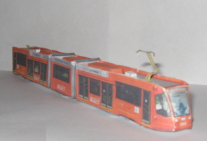 Бумажная модель трамвая КТМ-30