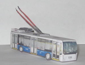 Бумажная модель троллейбуса №5306