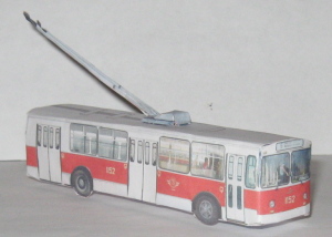 Бумажная модель троллейбуса ЗиУ-682В №1152