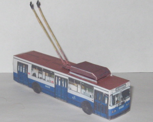 Бумажная модель троллейбуса ЗиУ-682ГМ1